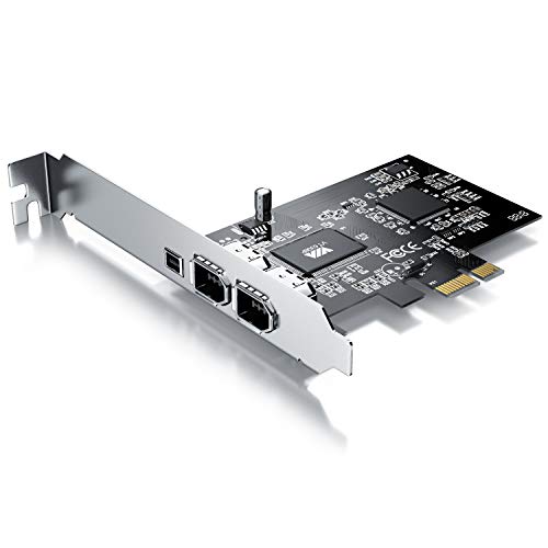 CSL PCI Firewire Karte Erweiterungskarte PCI-E 3 Anschlüsse 1394a Controller-Karte 2 x 6 Pin und 1 x 4 Pin für Desktop-PC