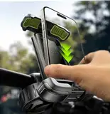 LISEN Handyhalterung Fahrrad Lenker - Offroad & Stadt Fahrrad Handyhalterung Motorrad E-Scooter Handy Halterung, Universelle für iPhone 16 Pro Max, Samsung Galaxy S25 Ultra, 4.6-7.0 Zoll Smartphones