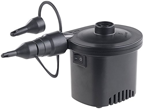 infactory Pumpe Luftmatratze: Akku-Luftpumpe mit 3 Ventil-Aufsätzen und USB-Ladekabel, 200 l/Min. (Akku Luftpumpe Schlauchboot, Elektrische Schlauchboot, Schnell Aufpumpen)