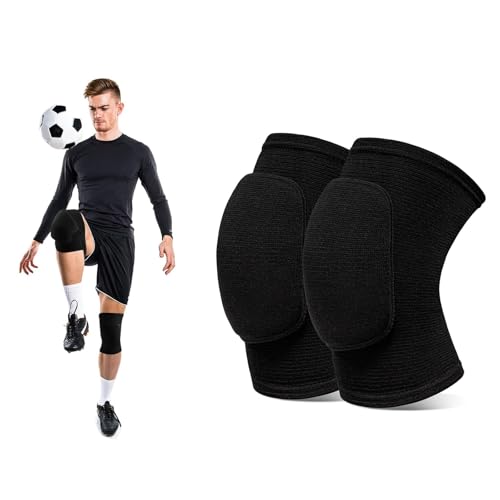 FAINCA Knieschoner, Verdickter Schwamm Knieschoner Volleyball, Elastizität Volleyball Knieschoner, Knieschoner Tanzen, für Sport Fußball Handball Volleyball Tanzen (Schwarz)