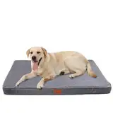 CALIYO Orthopädisches Hundebett Grosse Hunde, Hundekissen 112×81×7.6cm, Hundematte Waschbar, Memory Foam Hundematte, Dog Bed für Grosse Hunde(Dunkelgrau)