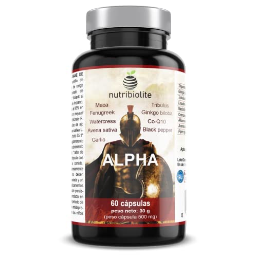 ALPHA - Muskelmasse, Kraft, Ausdauer, Energie und Muskelregeneration. Co-Q10, Ginkgo Biloba, Tribulus Terrestris, MACA, Bockshornklee, schwarzer Pfeffer, Knoblauch, Brunnenkresse, Avena Sativa. Vegan