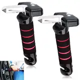 2 Stück Auto Ausstiegshilfe Senioren, Autoassistent Support Griff Stützgriff Auto Ausstiegshilfe für Senioren Behinderte, Auto-Sicherheitshammer für Autotüren Wohnmobiltüren Lkw-Türen (Rot)