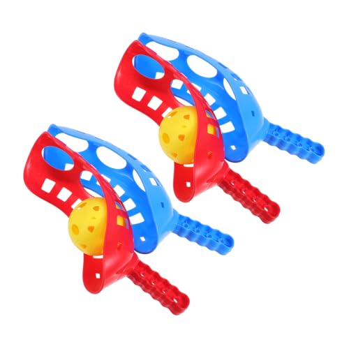 KOMBIUDA 2Sätze Scoop Ball Spielset für Paddeln und Bällen Outdoor Fangspiel für Garten und Strand und Tragbar für Familienspiele Jahren