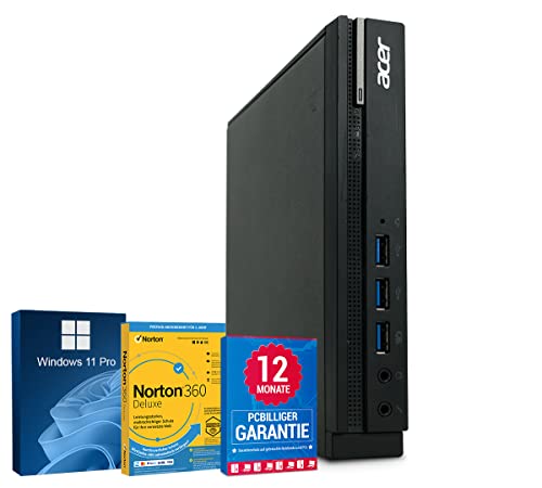 Acer Veriton N4640G PC Computer Intel Core i5-6500T@ bis zu 3,1 GHz 8 GB 256 GB SSD mit Windows 11 Pro & GRATIS Bluetooth, WLAN & Antiviren-Software inkl. 12 Monate Garantie (Generalüberholt)