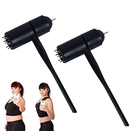 7 Star Needle,7 Star Needle & Plum Blossom Dermal Hammer,Seven Star Needle Hammer,Plastic Black Handle 7 Star Needle,Seven Star Needle Acupuncture,Seven Star Dermal Needle for Beauty and Home Use