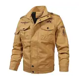 SRZYMJ Mantel Herren Beige Wintermantel Übergangsjacke Leicht Gefüttert Outdoorjacke Winter Jacke Softshelljacke Steppweste Mit Kapuze Funktionsjacke Parka Winter Sportjacke Freizeitjacke