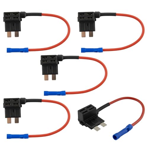 5 Stück SeKi Stromabgreifer KFZ Standart ATO Stromabzweiger Stromdieb Sicherung Verteiler ATC; Sicherungshalter für Auto LKW Boot; Kabelabzweiger, Leitungsverteiler