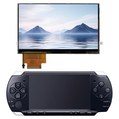 LCD Bildschirm für Spielkonsole, LCD Display für PSP 2000 2001 2003 2004 Ersatz Screen Replacement Glas Panel Matrix (ohne Touchscreen)