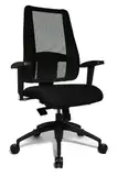 TOPSTAR | Bürodrehstuhl LADY SITNESS DELUXE | beweglich mit 7 Zonen | schwarz/schwarz