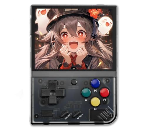 Miyoo Mini Plus Retro Game Console,Miyoo Mini+ Console di gioco portatile 128GB, Cortex-A7 Linux System 3000mAh 3,5 pollici Console di Video gioco Retro Con protezione dello schermo (Black)