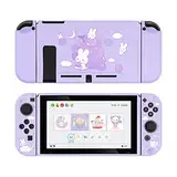 GeekShare Schutzhülle für Switch, weiche TPU Slim Case Cover Kompatibel mit Nintendo Switch Konsole und Joy-Con (Grape Bunny)