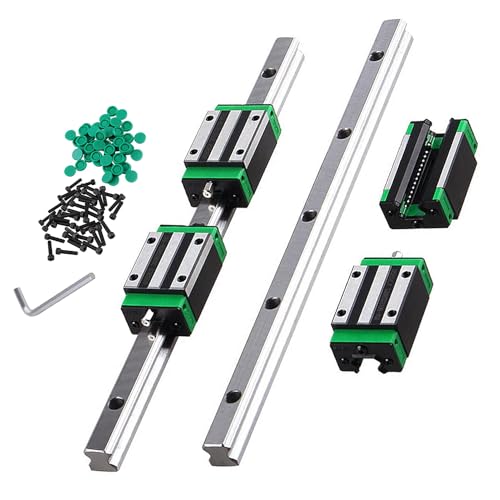 CNCMANS HGR20 Linearführung Linearschiene 2Stück HGR20-800mm Führungsschiene mit 4Stück Hohe Präzision HGH20CA Linearlager Lagerblock, CNC Teile für 3D Drucker (linearführung HGR20 800mm)