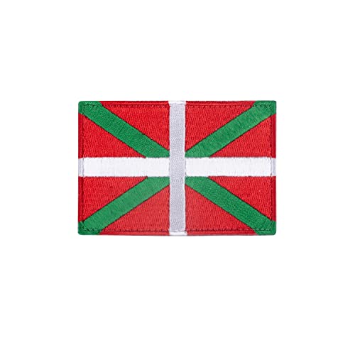 Bestickter Aufnäher mit der Flagge der spanischen Gemeinschaften mit Haken- und Schlaufenrückseite von Elitex Training (Pais Basco)