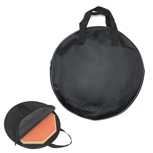 Dumb Drum Bag,Beckentasche,12Zoll Tasche für Becken,Frame Drum Bag,Trommel Tragetasche,Gepolsterte Tasche für Bassdrums,Trommel Beckentasche,Griffe und Rucksackgurte für Trommelbecken und Zubehör