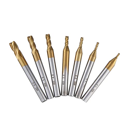 JCVHVOPOK Fräserschneider schneiden 4 Kante CNC Fräsenderkopf-Endfräsenschneider 1,5 mm-6 mm CNC Fräsenschneider-Endfräser-Schneidkopf Fräser