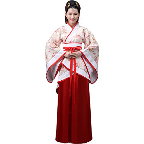 BOZEVON Damen Kleidung Tang Anzug - Altertümlich Chinesischen Stil Traditionellen Kostüm Hanfu Kleider - für Bühnenshow Performances Cosplay, Stil-2/3XL