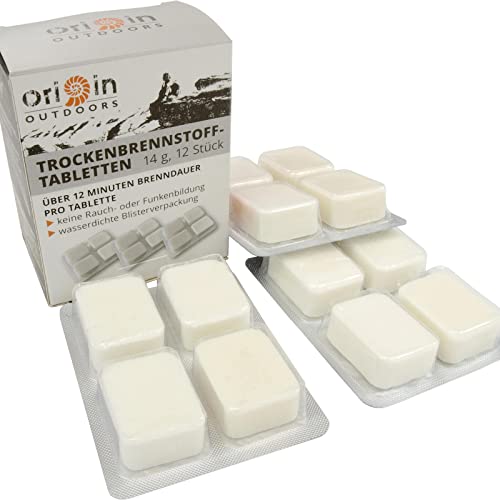 Origin Outdoors Unisex – Erwachsene Trockenbrennstofftabletten-179630 Trockenbrennstofftabletten, Grau, One Size