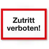 Komma Security Zutritt verboten Hinweis Schild Türschild 30 x 20 cm Warnhinweis Betreten verboten - geeignet Türen Räume Grundstücke Wohnanlagen Hinweisschild Zutritt unbefugte verboten