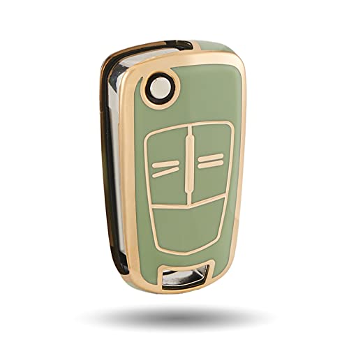 OFFCURVE Autoschlüssel Hülle Schlüsselhülle, Schlüsselcover TPU Autoschlüssel Schutzhülle 2 Tasten für Opel Vauxhall Astra Zafira Adam Insignia Mokka Corsa Signum Tigra Meriva