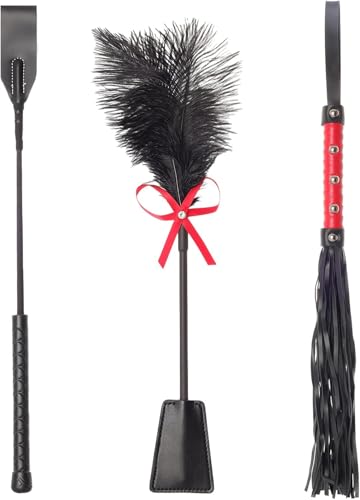 3pcs Sex Paddel Federkitzler Peitsche BDSM Spielzeug für Paare SM Flogger Gerte Bondage Zubehör