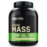 Optimum Nutrition Serious Mass hochkalorisches Proteinpulver für Masseaufbau mit 25 Vitaminen und Mineralien, Kreatin und Glutamin, Vanillegeschmack, 8 Portionen, 2,73 kg
