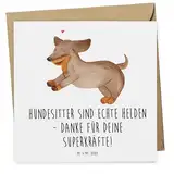 Mr. & Mrs. Panda Deluxe Karte Hundesitter Helden - Geschenk, Hundebetreuung, Hundesitting, Handgefertigt, Danke, Dankeschön, Herzlichen Dank,