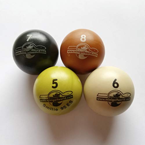 Minigolfbälle 4er Set (5-8), Spezialbälle für Hobbyspieler