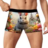 Unterhosen Herren Osterhasen-Serie Boxershorts Männer Ostern Unterwäsche Farbdruck Shorts Den Alltag Badeanzug Weich Und Dehnbar Höschen Atmungsaktiv Underwear