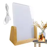 Sublimationsrohlinge Aus Acryl, Sublimations-Fotorohlinge - LED-Acryl-Lichtbasis | Sublimations-Acryl-Fotorahmen-Panel, Nacht-LED-Licht-Lampensockel, Wärmeübertragungs-Acryl-Fotorahmen 15 X 10 cm