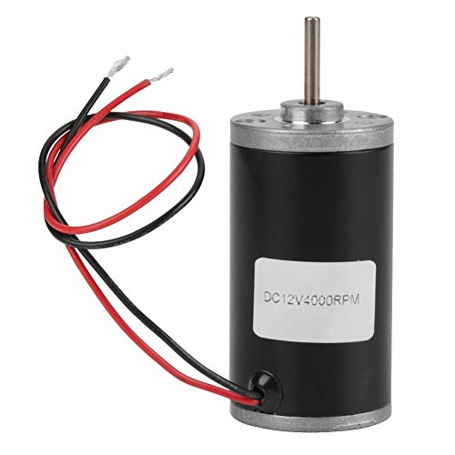 Denash Hochleistungs-Dauermagnet-DC-Motor, 31ZY 6V/12V/24V 3500-8000rpm Permanentmagnet-DC-Kohlebürstenmotor Hochgeschwindigkeits-DC-Motor im CW/CCW-Modus für DIY-Generatoren