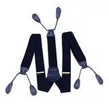 Trimming Shop 25 mm elastische Hosenträger für Herren, Y-Form, verstellbare Knopfloch-Hosenträger für Hosen, Jeans, Hosen, Mode-Accessoire für Partys, Hochzeiten, lässige, formelle Veranstaltungen,