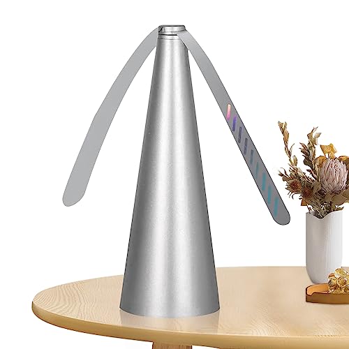 Udbrud Fliegenwedler, Fliegenabwehr für Den Tisch Reflektierende Weiche Flügel Insekten Vertreiber Fliegenventilator zum Fliegen verscheuchen für Outdoor Indoor, Restaurants (Silber)