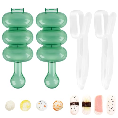 RUNEAY Sushi Maker 4 Stück,Onigiri Formen Bento Sushi Mold Nigiri Maker Sushi Zubehör Reisballform für Anfänger Küchenwerkzeuge