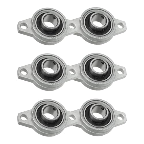 6 Stücke KFL000 Stehlager, Flanschlager 10mm Welle, Rhombische Selbstausrichtend Flanschlager Horizontale Zinklegierung Kugellager Lagerblock Durchmesser für Achse Welle Maschine 3D Drucker 0.39’’