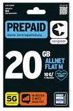 congstar Prepaid ALLNET M SIM-Karte ohne Vertrag I Allrounder Prepaid-Paket in D-Netz-Qualität I 20 GB + 10€ Startguthaben I Telefonie & SMS Flat in alle dt. Netze I EU-Roaming inkl.