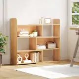 YITAHOME Bücherregal Klein mit 4 Ebenen,Bücherschrank Verstellbare Breite von 60-110cm, mit 6 Fächern, Büroregal, Würfelregal, Standregal, für Wohnzimmer, Schlafzimmer, Büro, Kinderzimmer