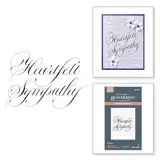 Spellbinders Copperplate Heartfelt Sympathy BetterPress Teller aus der Copperplate Happy Everything Sentiments Collection von Paul Antonio