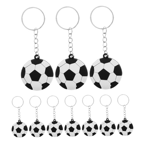 TOPBATHY 30 Stück Fußball Schlüsselanhänger Mini-Fußball-Schlüsselanhänger Team-Souvenir Goodie Bag Füllstoffe Kreativer Schlüsselanhänger für Jungen Sport Schlüsselbund weiches Gummi