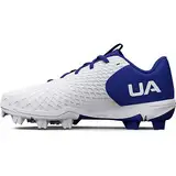 Under Armour Girls Glyde 2.0 RM JR Softball Shoe, (102) White/Royal/White, 10 Toddler