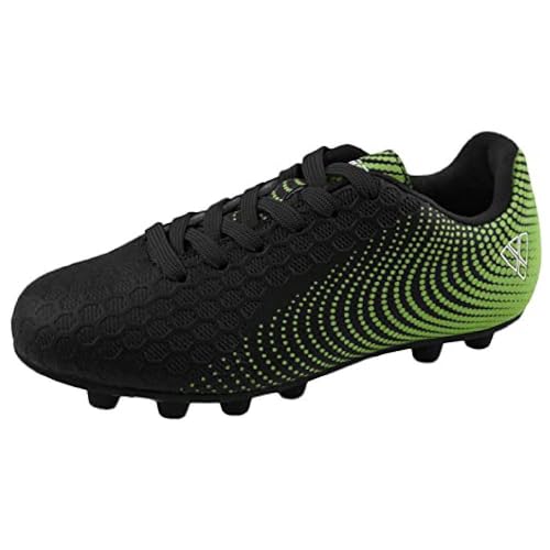 Vizari Unisex-Kid's Stealth FG Fußballschuh, schwarz/weiß, Größe 44, Mehrfarbig (schwarz / grün), 36 EU