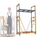 Elektrisches Klappgerüst mit Fernbedienung, robuste Stahlkonstruktion, unterstützt 500 kg, verstellbare Höhe 2–5 m, perfekt für Industrie und Bau