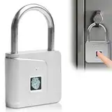 Fingerabdruck Schloss, Schloss mit Fingerabdruck, Vorhängeschloss Fingerabdruck, Schloss mit Fingerabdruck Klein, USB-Aufladung, Wasserdicht Vorhängeschlöss für Fitnessstudio, Gepäck, Lagerhäuser