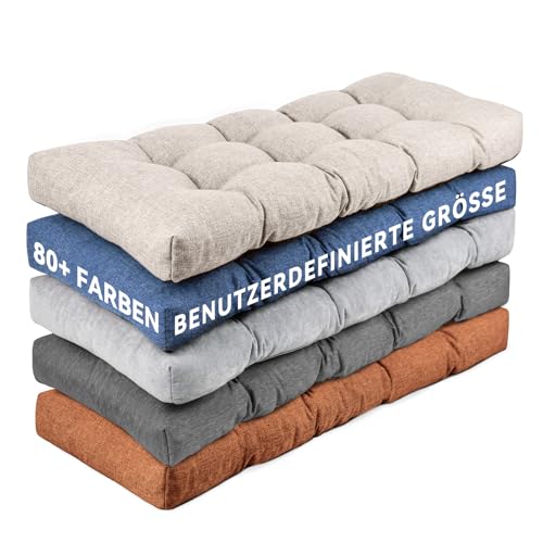 ROFIELTY Benutzerdefiniertes Bankkissen, Bankkissen für den Innenbereich, 10 cm, Fenstersitzkissen, Seidenseide, Memory-Schaum, belastbarer Schaumstoff, Gartenmöbelkissen, Bankkissen, getufteter Stil