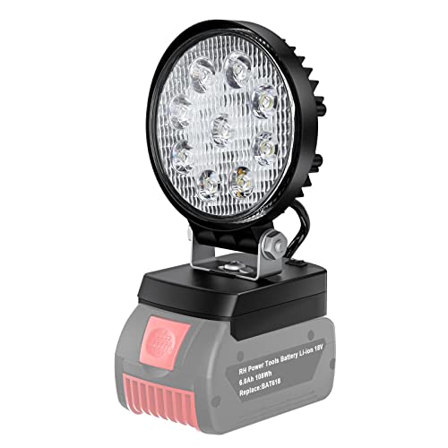 Bonadget LED Baustrahler, Lampe für Bosch 18V System, Tragbare LED Arbeitsstrahler mit 2 Modi Helligkeit Mini Flutlicht Strahler für Wartungsarbeiten, Camping