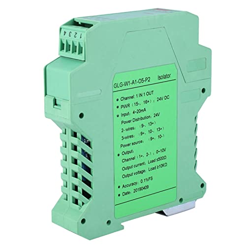 Messumformer 4-20mA 0-10V, DC Signalaufbereiter Messwandler Signalwandler Strom Signalisolator Sender Eins-in Eins-Ausgang Konfiguriert, für Großen (Ein Eingang und ein Ausgang