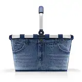 reisenthel carrybag Jeans 2 - Stabiler Einkaufskorb mit viel Stauraum und praktischer Innentasche – Elegantes und wasserabweisendes Design