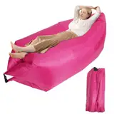 plplaaoo Camping Couch,Couch Aufblasbar,Wasserdichtes Aufblasbares Sofa,Tragbares Luft Sofa Aufblasbare,Air Lounger,Luftsofa Luftsack für Outdoor,Strand,Reisen,Party,Camping Gadgets (Rot)