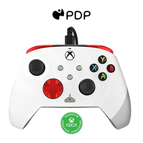 PDP REMATCH XBOX verkabelt Controller RADIAL weiß für Xbox Series X|S, Xbox One, Offiziell Lizenziert