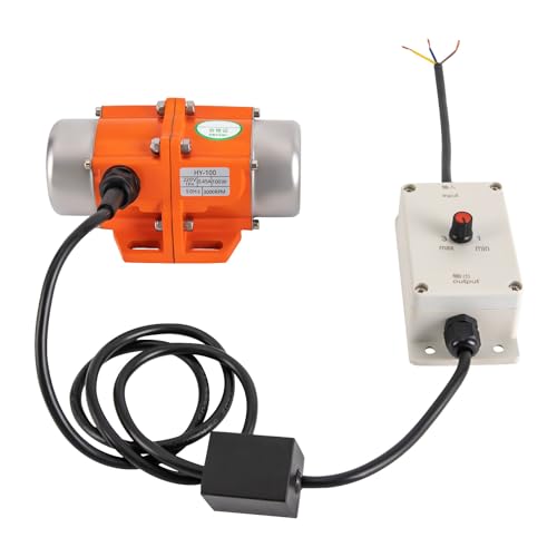 Vibrationsmotor 220V, 100W IP65 Einstellbarer Rüttelsieb Elektrisch mit Geschwindigkeitsregler, Einstellbare Vibration, 3000RPM Betonrüttler für Bergbau Metallurgie Kohle, BIS 130°C